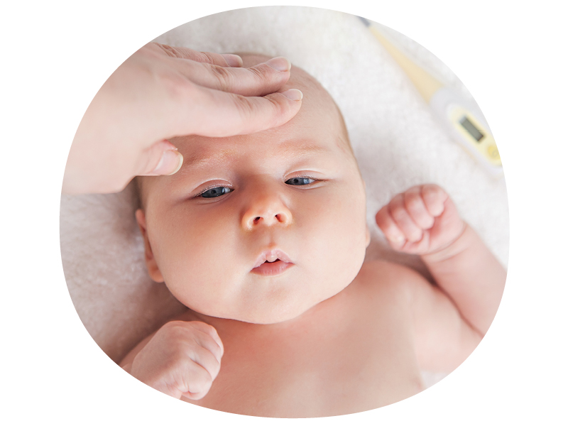 bronchiolite bébé : la fièvre comme symptome